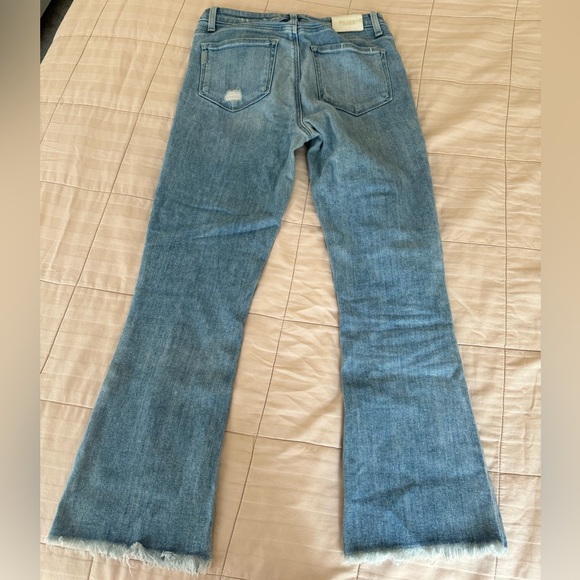 Paige light wash denim, size 26. Cropped ankle flare. - Picture 2 of 2